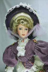 Gibson Girl Parasol Lady Porcelain Doll
