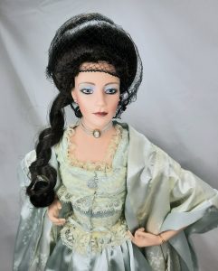 Porcelain Gibson Girl in Dressing Robe Doll