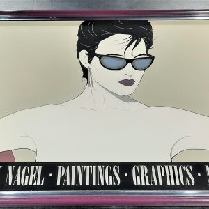 Vintage Patrick Nagel Lady in Sunglasses Framed Print