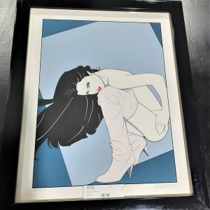 Vintage Patrick Nagel "Woman in Boots"