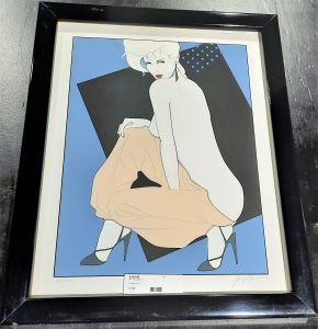 Vintage Patrick Nagel "Lady in Tan Pants"